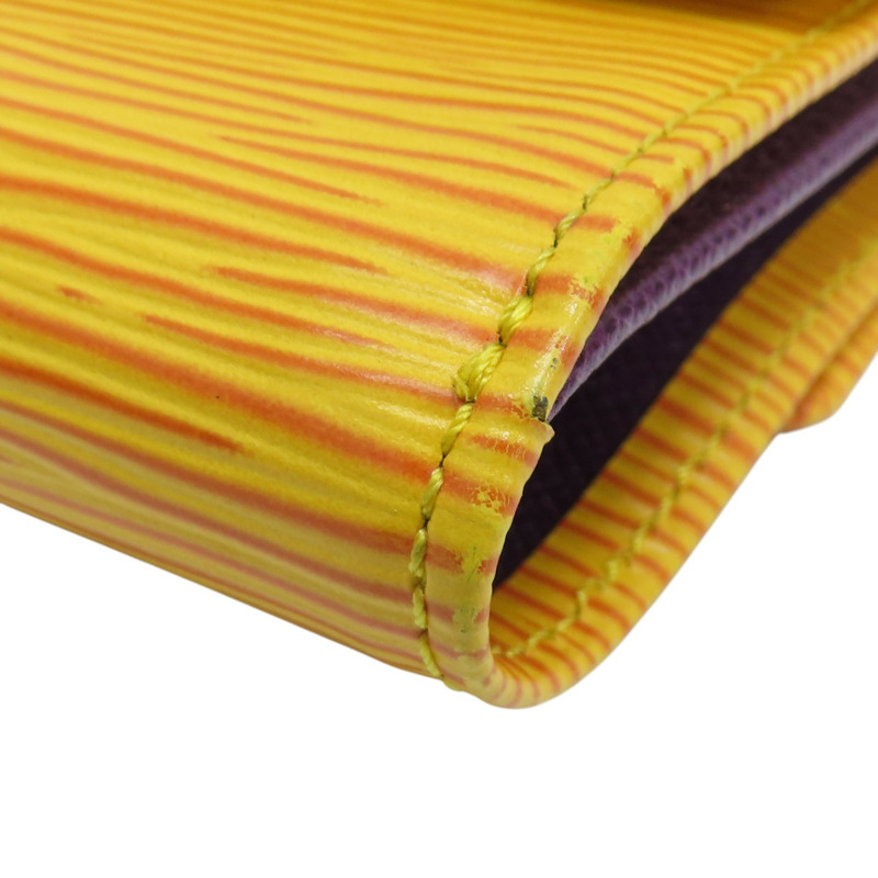 黃色 Epi 水波紋 三折短夾 M63489 M63489-8