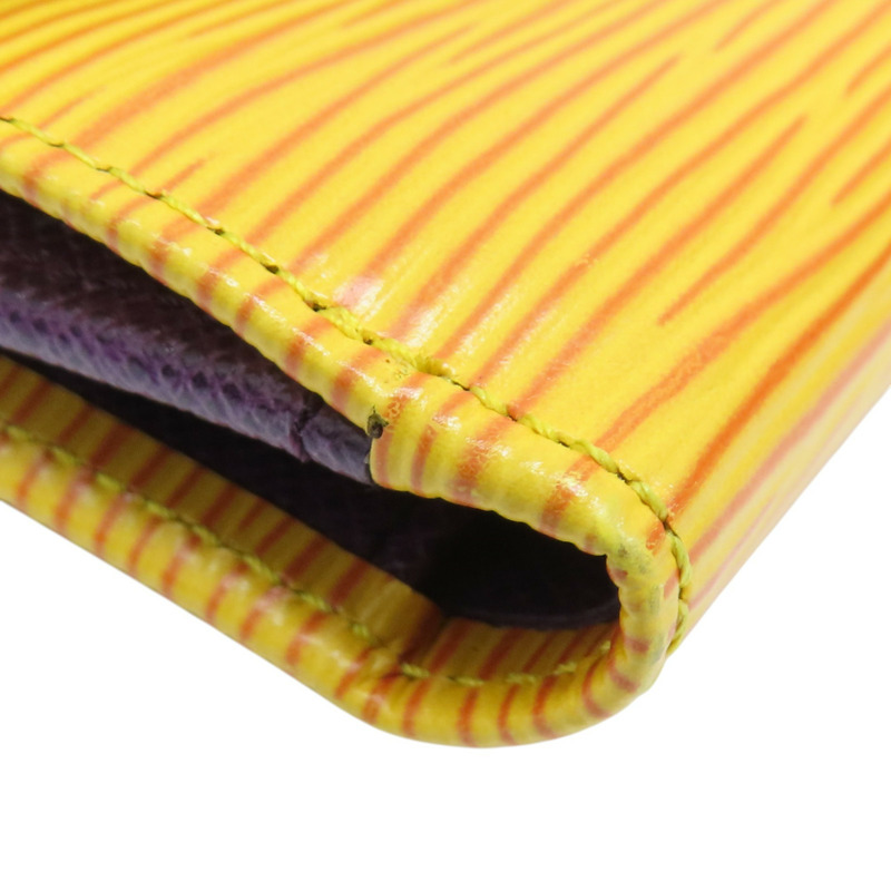 黃色 Epi 水波紋 三折短夾 M63489 M63489-9