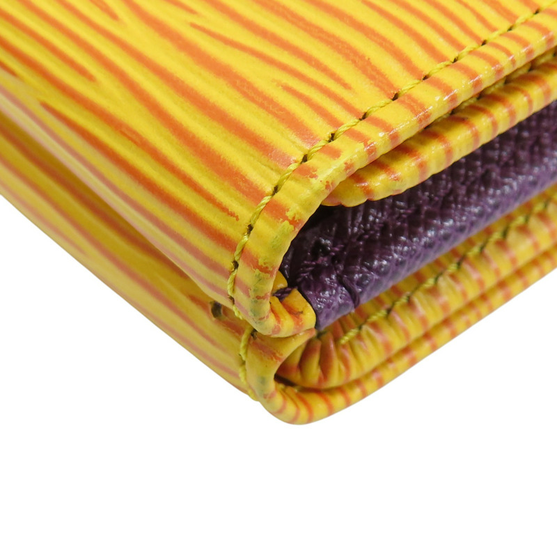 黃色 Epi 水波紋 三折短夾 M63489 M63489-10