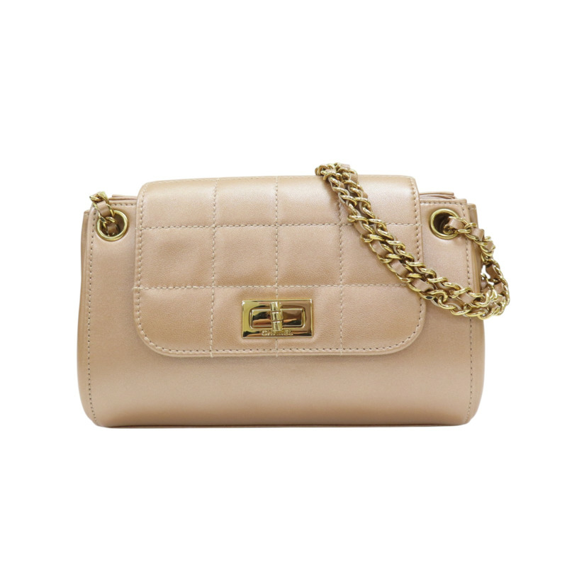 香檳金 皮革 2.55 肩背包-0