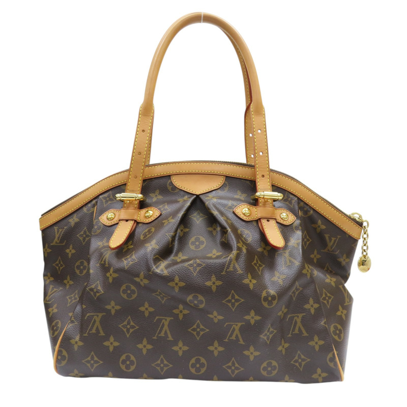 棕色 原花帆布 Tivoli GM 肩背包 M40144-1