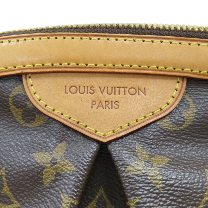 棕色 原花帆布 Tivoli GM 肩背包 M40144-6