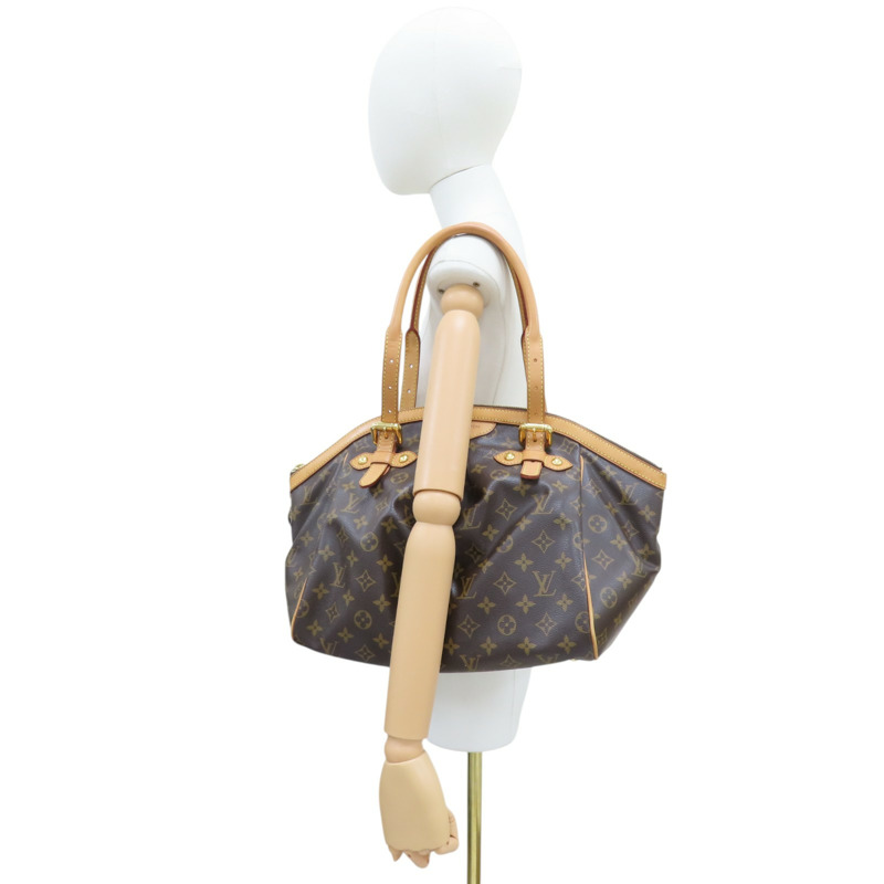 棕色 原花帆布 Tivoli GM 肩背包 M40144-9