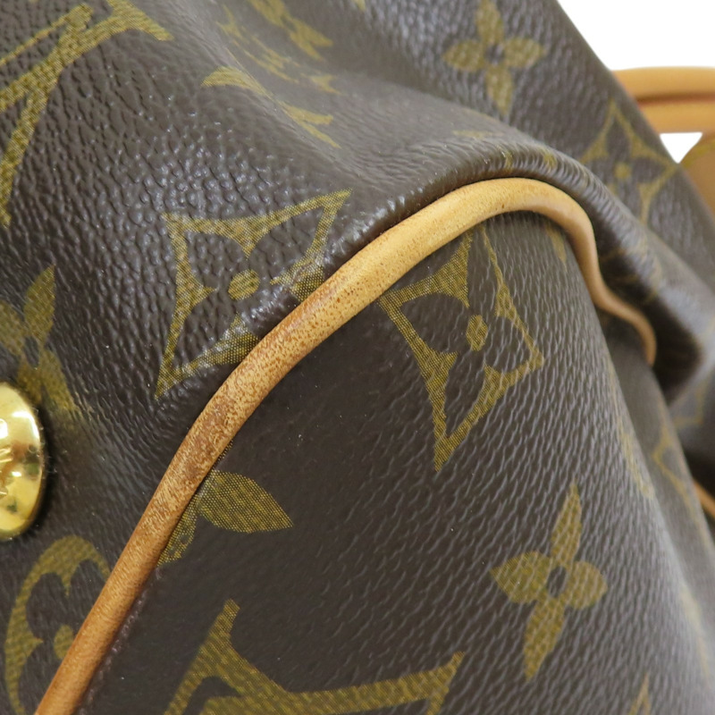 棕色 原花帆布 Tivoli GM 肩背包 M40144-13