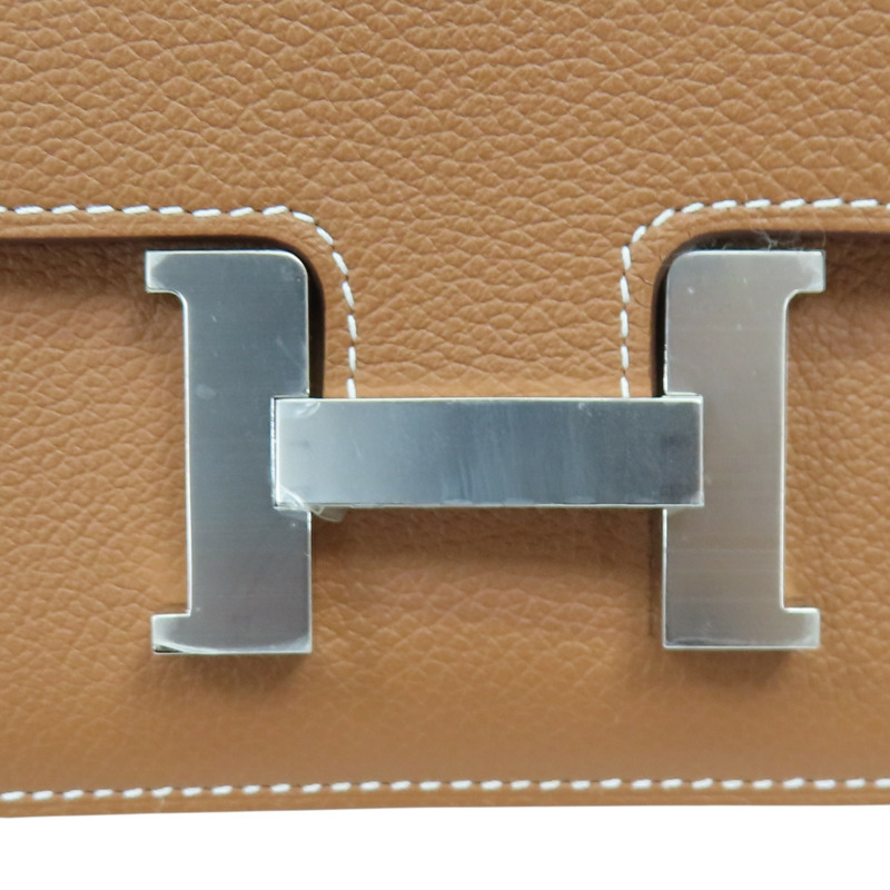 棕色 Epsom牛皮 Constance Slim 中夾 W刻 W-5