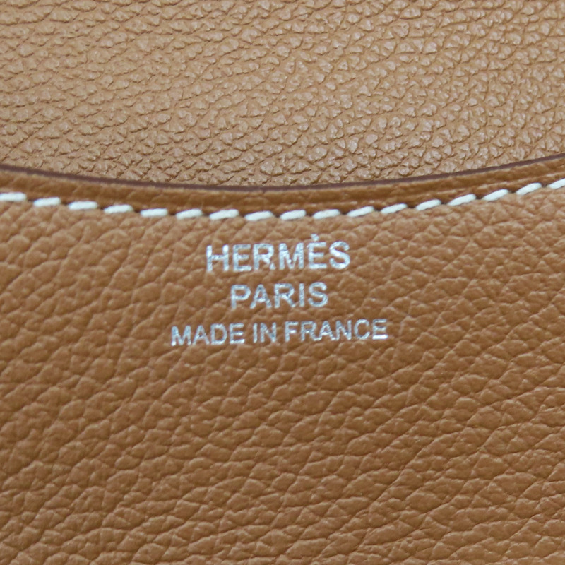 棕色 Epsom牛皮 Constance Slim 中夾 W刻 W-6