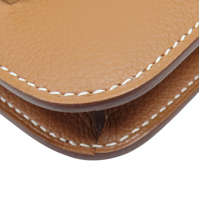 棕色 Epsom牛皮 Constance Slim 中夾 W刻 W-11