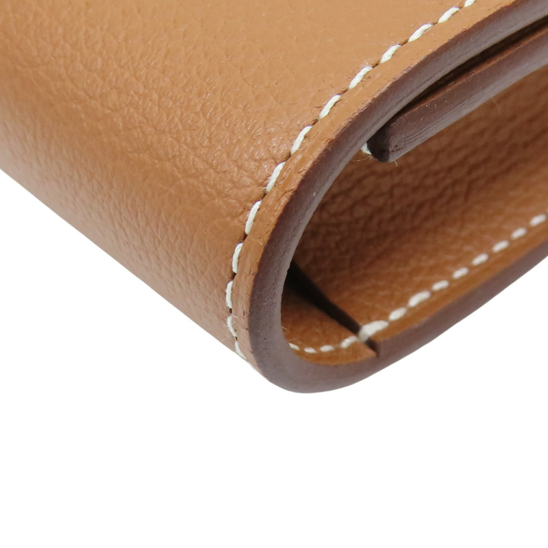 棕色 Epsom牛皮 Constance Slim 中夾 W刻 W-13