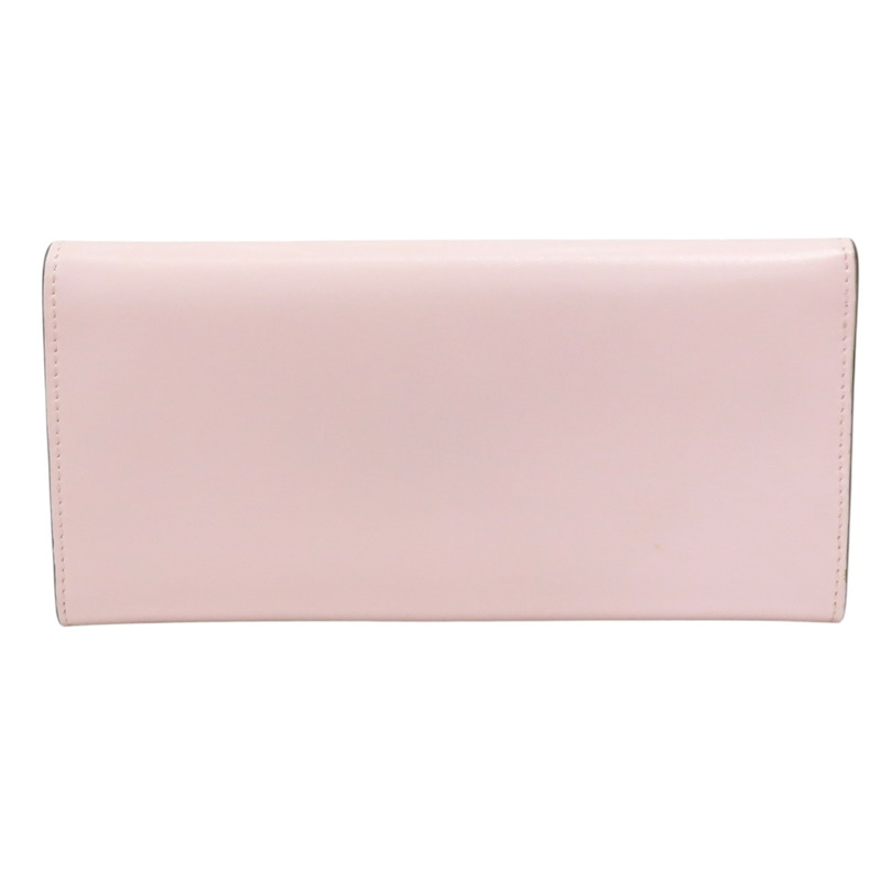 粉紅色 牛皮 Monster Bugs Eye 扣式長夾 金扣-1