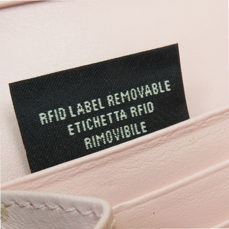 粉紅色 牛皮 Monster Bugs Eye 扣式長夾 金扣-10