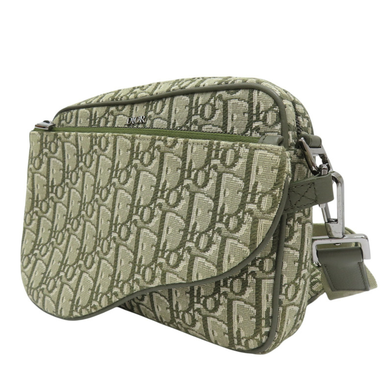 墨綠色 緹花帆布 Saddle三件式 子母包 肩背包 1ADPO-2