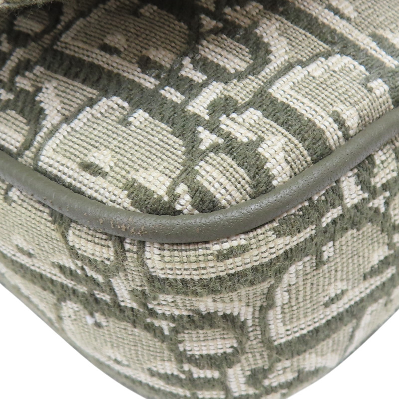 墨綠色 緹花帆布 Saddle三件式 子母包 肩背包 1ADPO-12