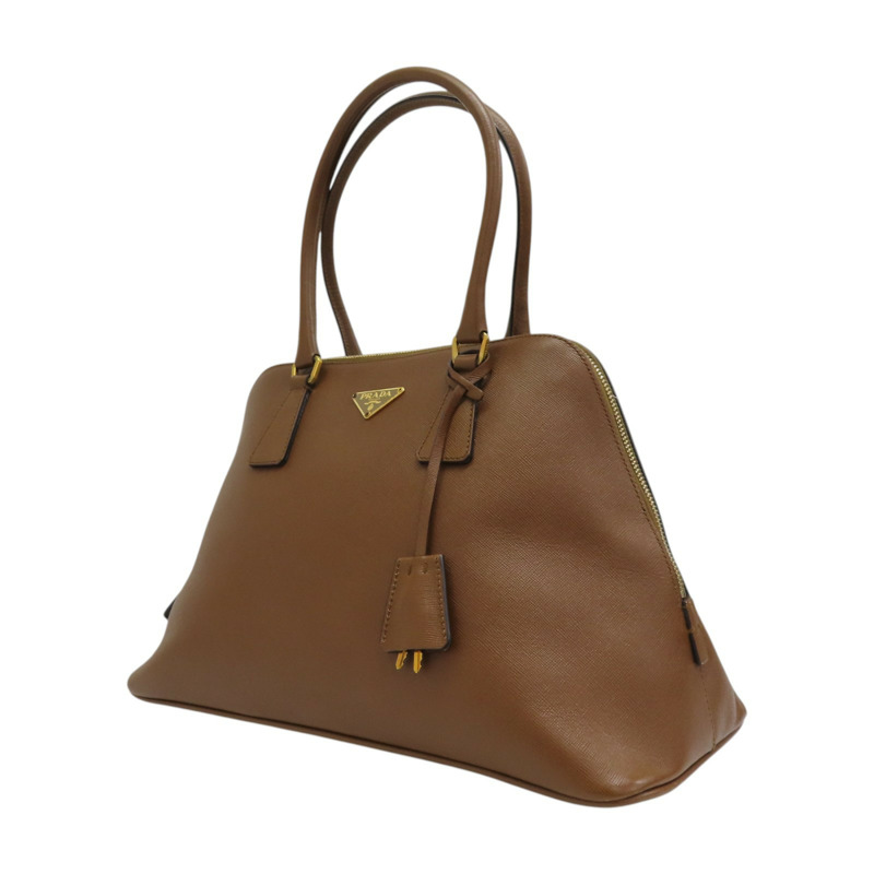 棕色 Saffiano牛皮 手提包【PRADA 普拉達】-2
