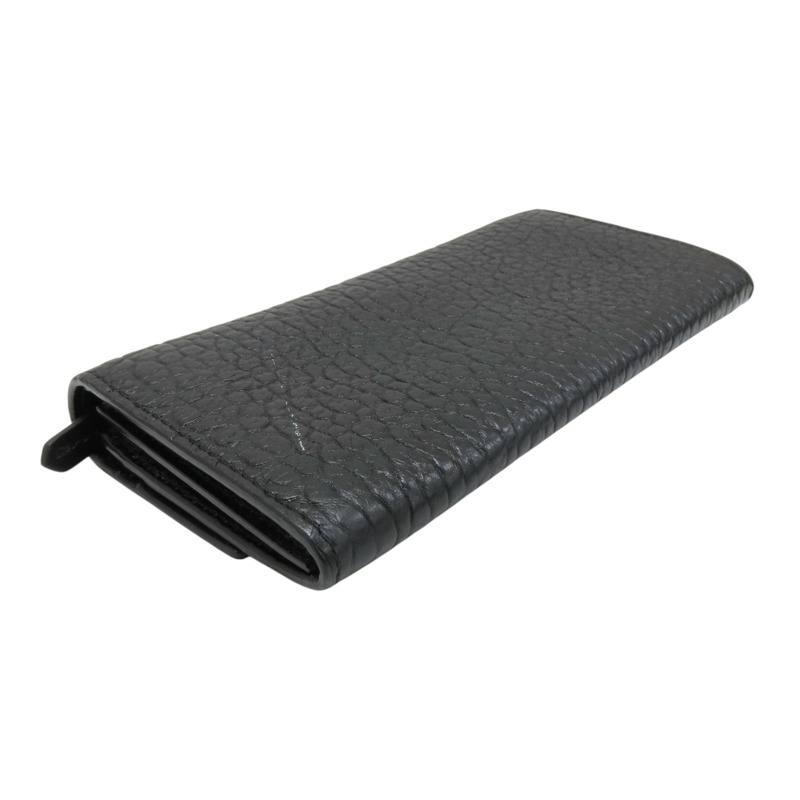 黑色 牛皮 金扣 長夾-3