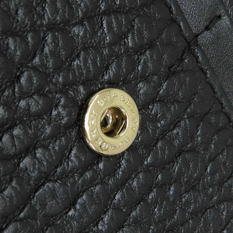 黑色 牛皮 金扣 長夾-12