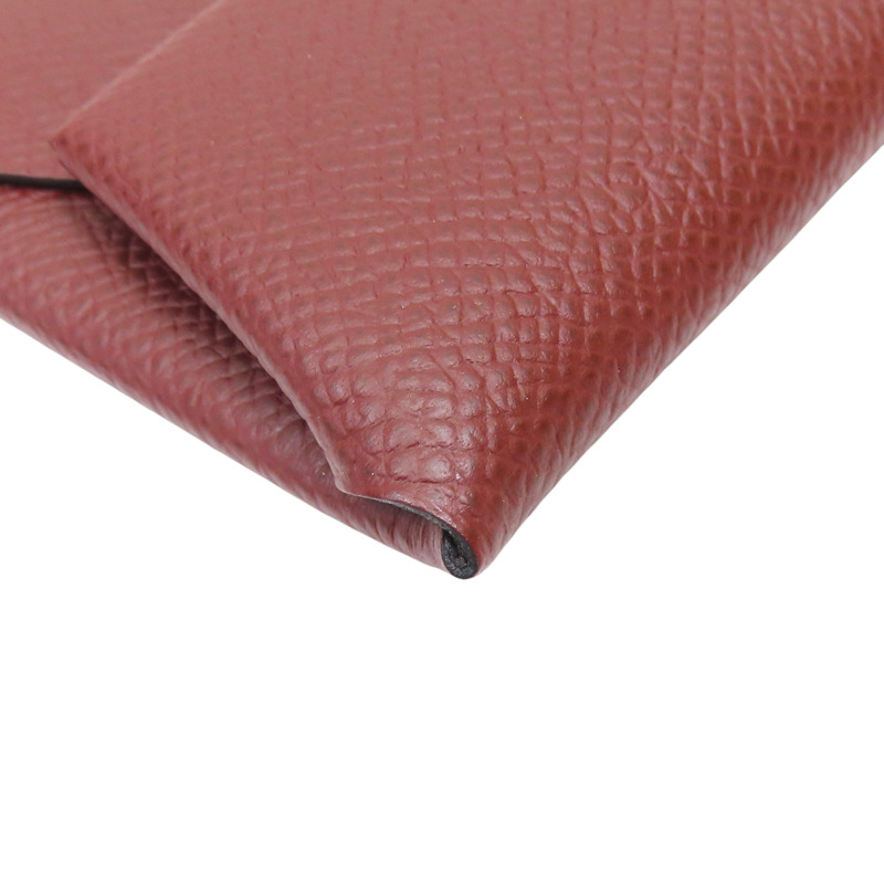 深紅色 EPSOM牛皮 Bastia 零錢包 W刻 W-8