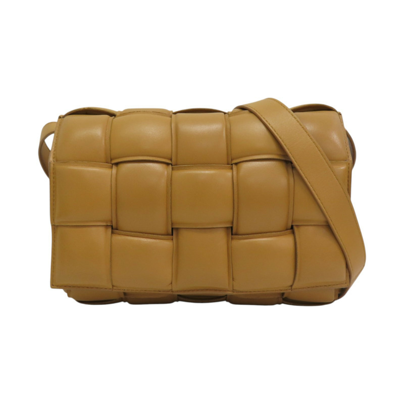 棕色羊皮 編織 patent cassett 肩背包 591970-0