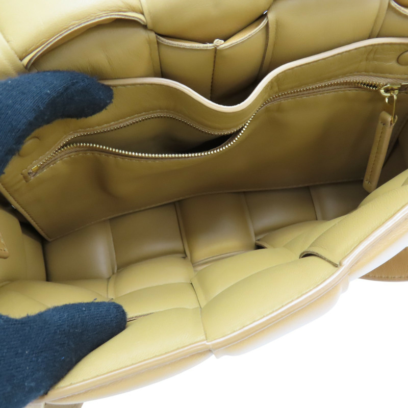 棕色羊皮 編織 patent cassett 肩背包 591970-4