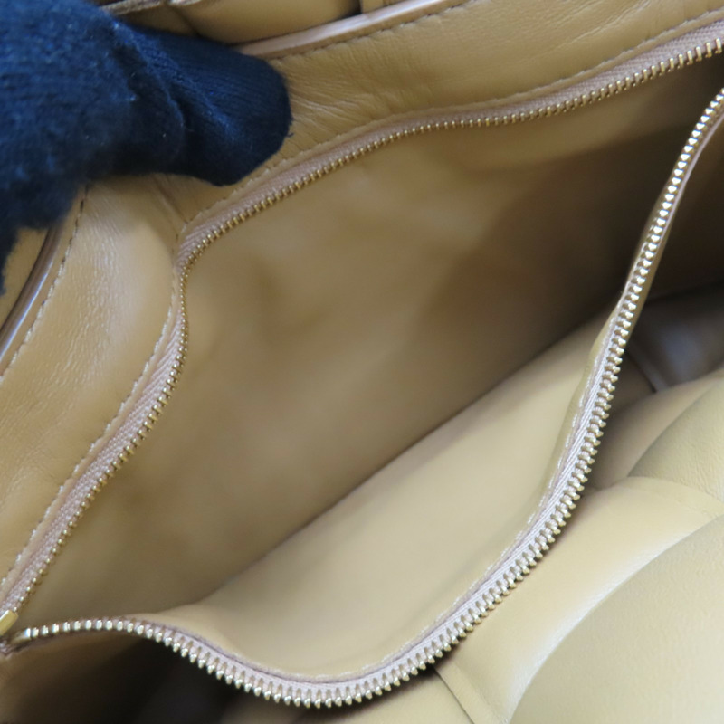 棕色羊皮 編織 patent cassett 肩背包 591970-5