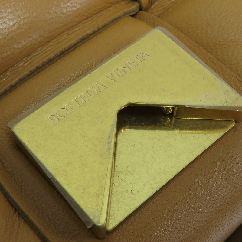 棕色羊皮 編織 patent cassett 肩背包 591970-15