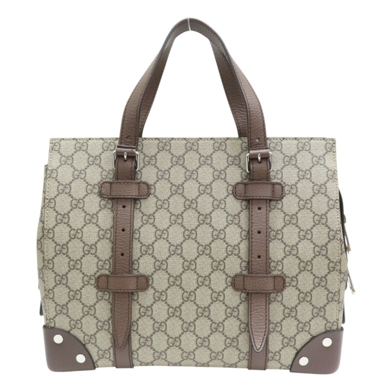 棕色 GG Supreme帆布 手提包 643814【GUCCI 古馳】 #643814-1
