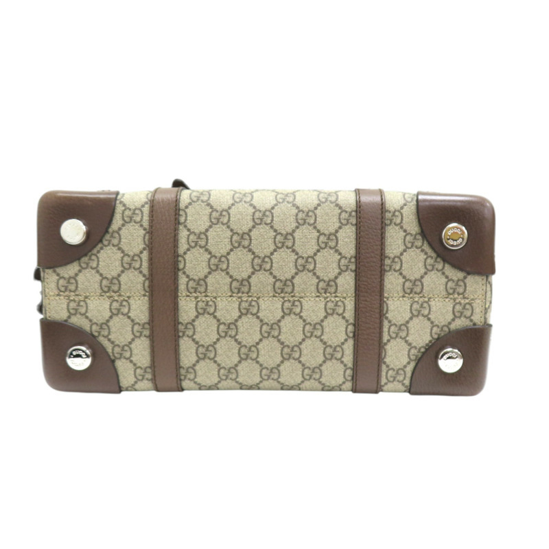 棕色 GG Supreme帆布 手提包 643814【GUCCI 古馳】 #643814-3