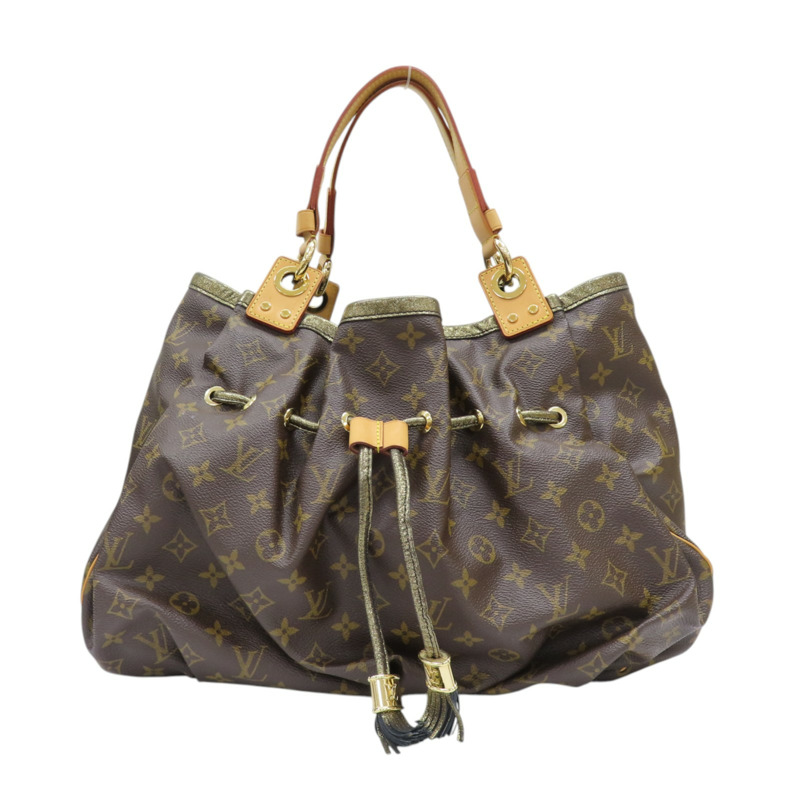 棕色帆布 金邊 Irene 手提包 M47927-0