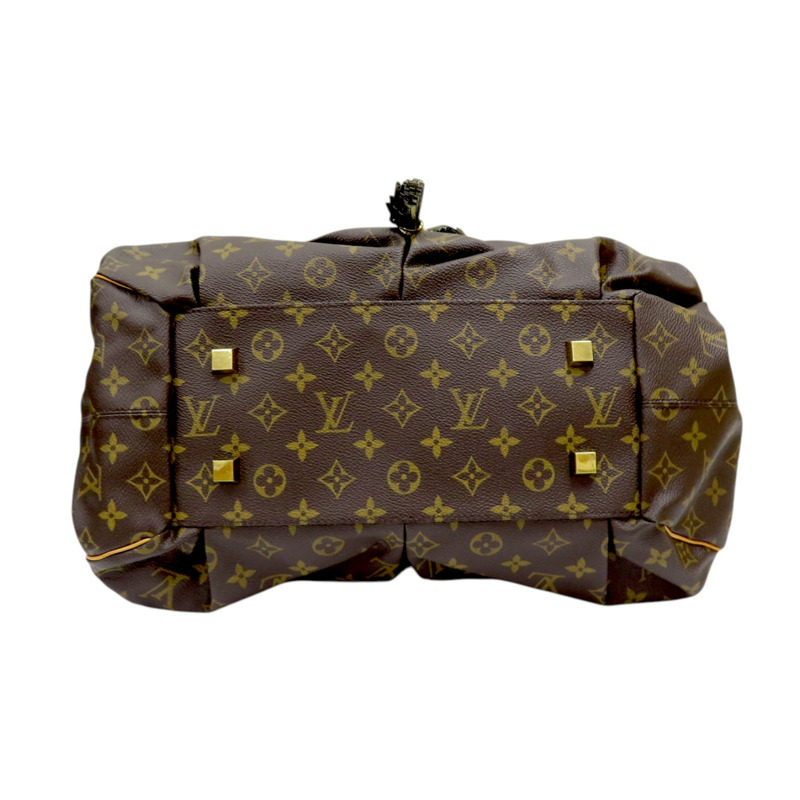 棕色帆布 金邊 Irene 手提包 M47927-3