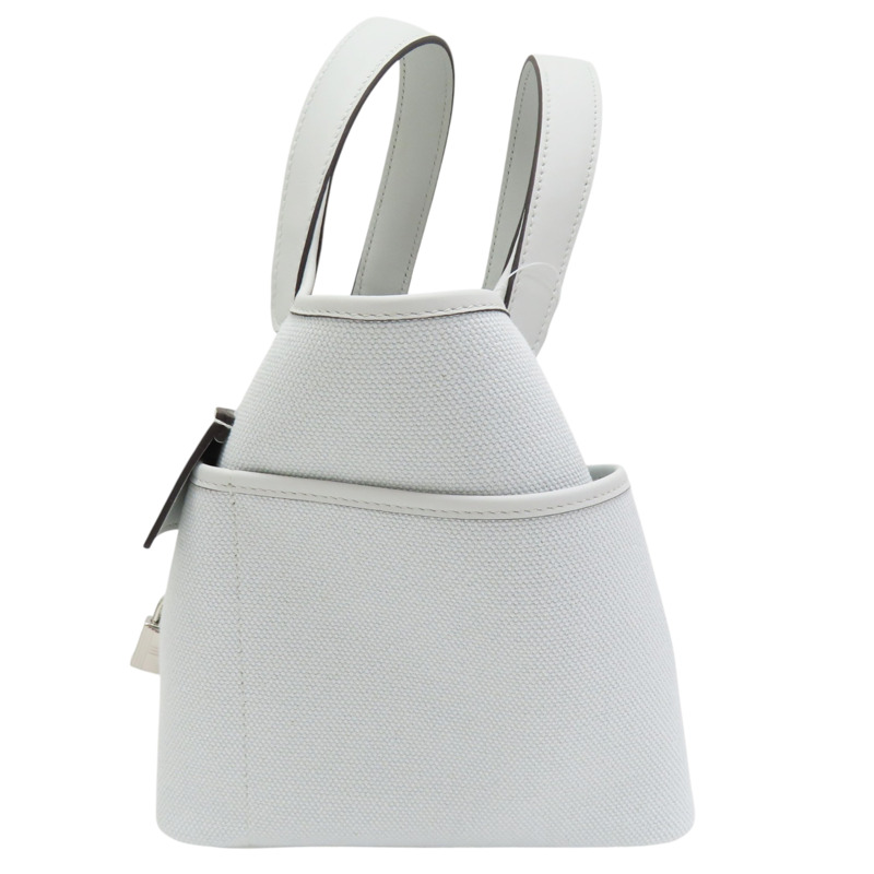 水藍色 Toile帆布 Swift牛皮 Picotin18 手提包 W刻-1