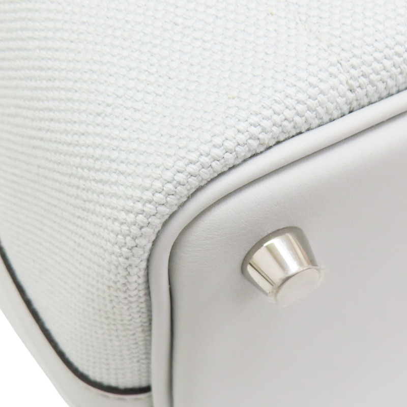 水藍色 Toile帆布 Swift牛皮 Picotin18 手提包 W刻-8