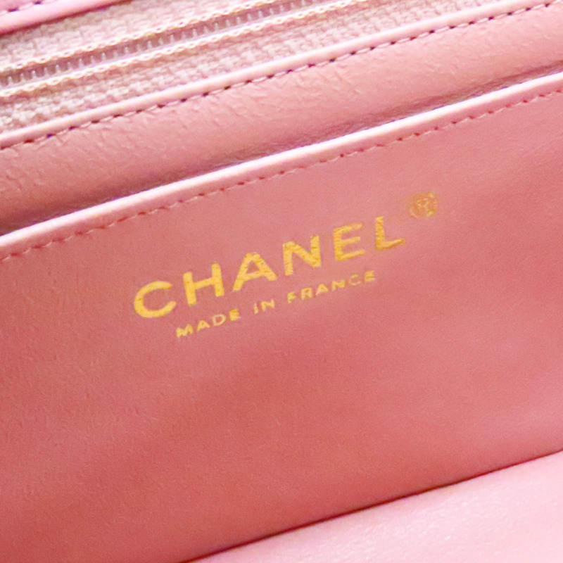 粉色 菱格紋 皮革 Mini Coco 20 鍊帶 肩背包 A69900【CHANEL 香奈兒】 A69900-8