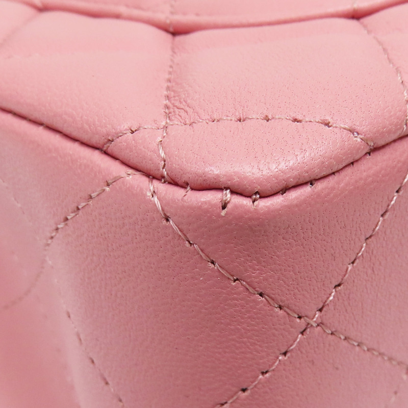 粉色 菱格紋 皮革 Mini Coco 20 鍊帶 肩背包 A69900【CHANEL 香奈兒】 A69900-14