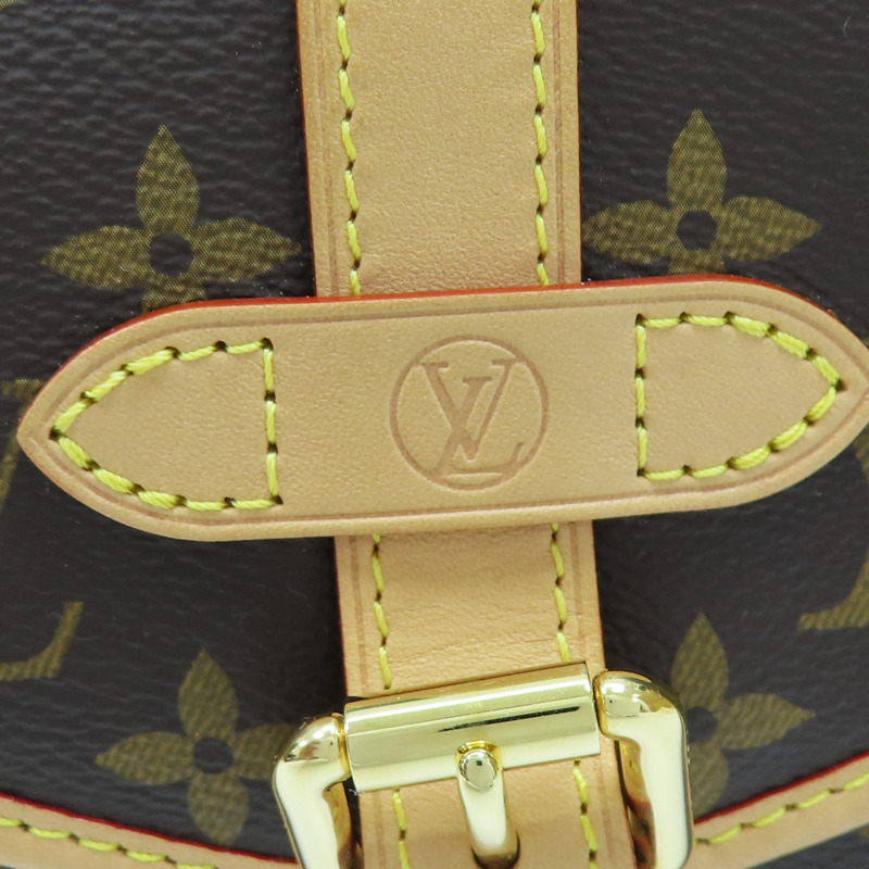 棕色 原花帆布 Saumur BB 兩用包【LOUIS VUITTON LV 路易威登】 M46740-6