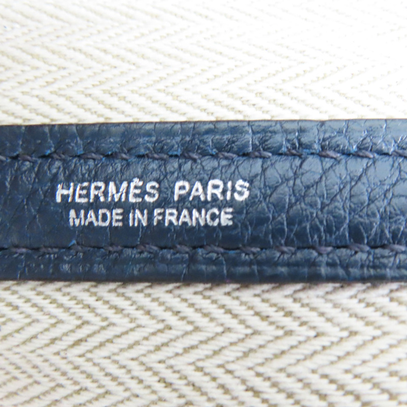 藍色 Negonda牛皮 Garden Party 36 手提包 口Q刻 銀扣【HERMES 愛馬仕】-5
