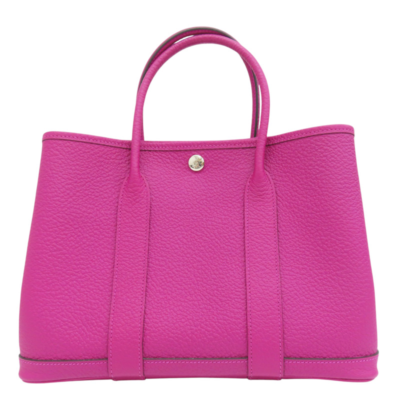 桃紅色 Negonda牛皮 Garden Party 30 手提包 D刻【HERMES 愛馬仕】-1