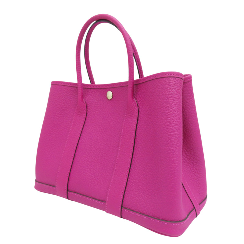 桃紅色 Negonda牛皮 Garden Party 30 手提包 D刻【HERMES 愛馬仕】-2