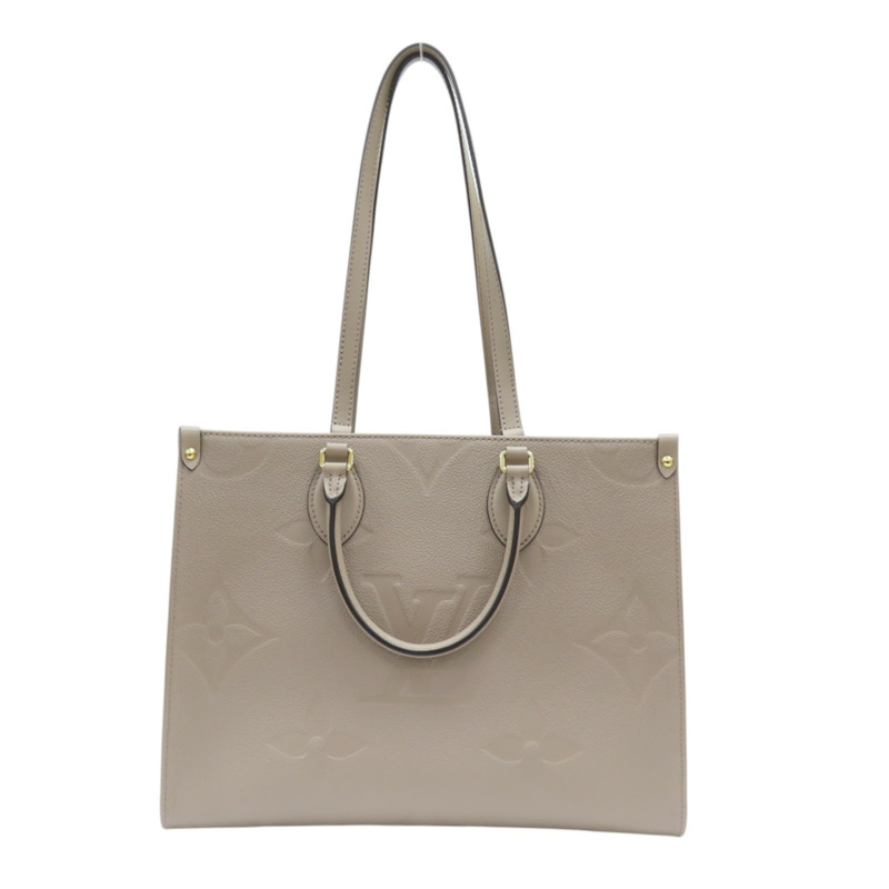 棕色 原花壓紋牛皮 On The Go MM 兩用包 M45607-0