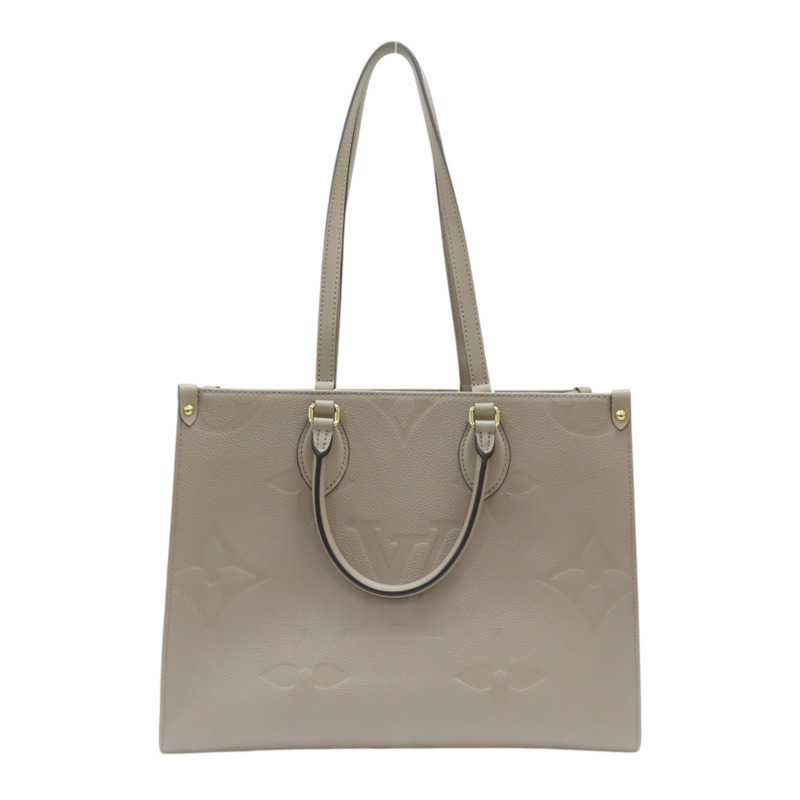 棕色 原花壓紋牛皮 On The Go MM 兩用包 M45607-1