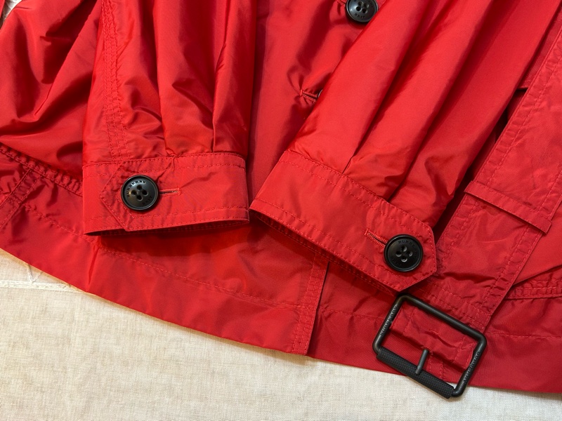 BURBERRY英國BRIT紅色輕盈短風衣UK8-4