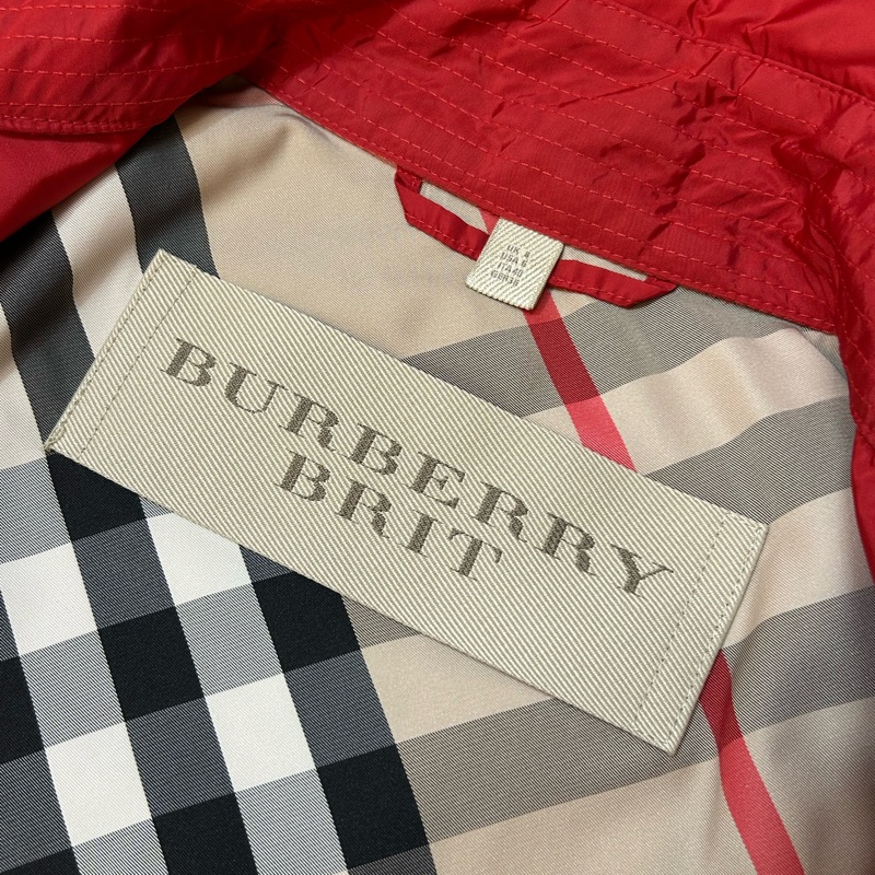 BURBERRY英國BRIT紅色輕盈短風衣UK8-11