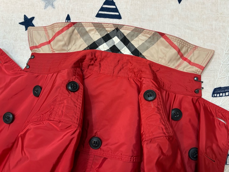 BURBERRY英國BRIT紅色輕盈短風衣UK8-15