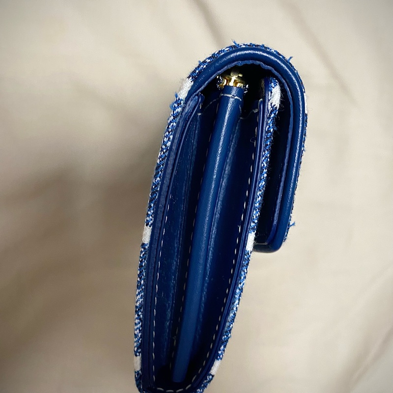 LV （ Louis Vuitton ) 牛仔布 長夾 秀款 （絕版品）-4