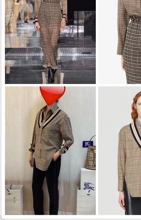 BURBERRY英國格紋襯衫UK4-0