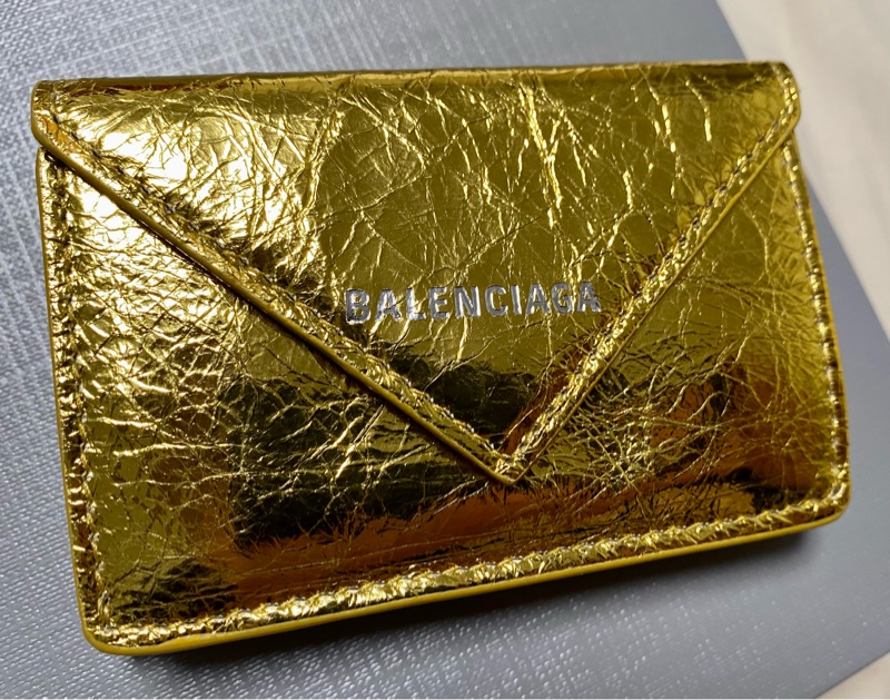 巴黎世家 3折短錢包 金色 （絕版品） （3人追蹤）-1