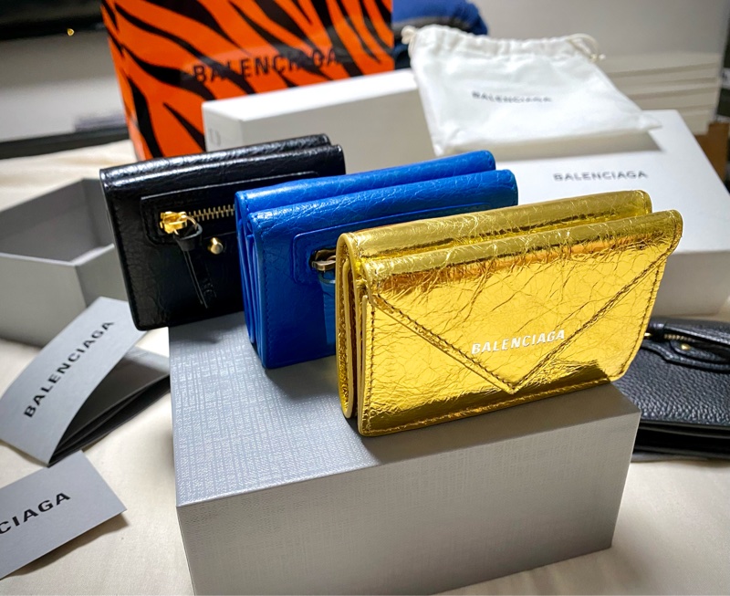 巴黎世家 3折短錢包 金色 （絕版品） （3人追蹤）-5