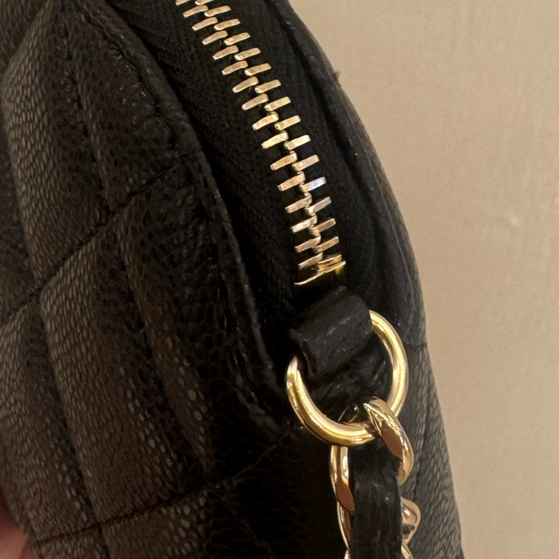 Chanel黑荔枝mini貝殼包 超可愛🥰🥰-13