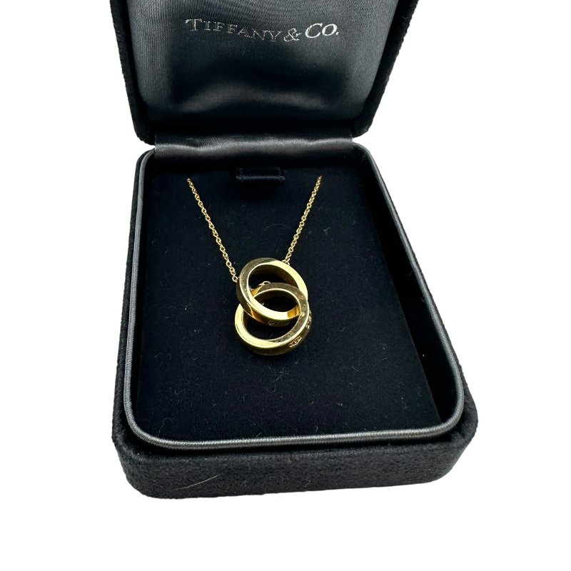 【美收精品】Tiffany 18K金色雙圈項鍊 B-778【隔月月中將轉賣至日本 上架期限30天】-8