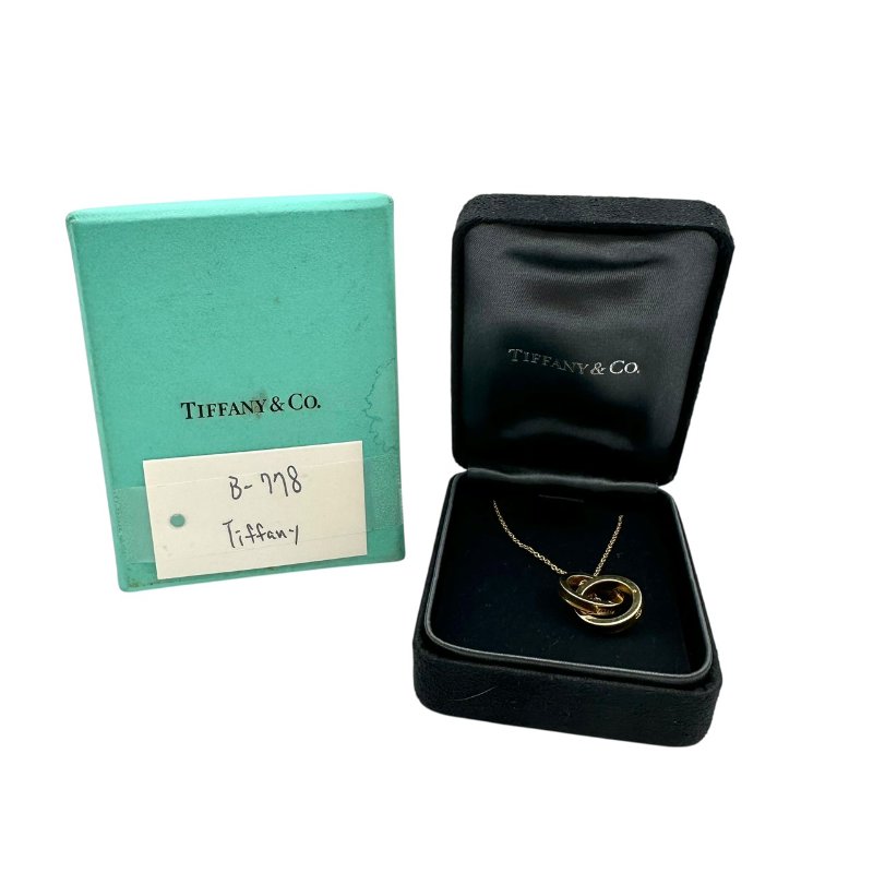 【美收精品】Tiffany 18K金色雙圈項鍊 B-778【隔月月中將轉賣至日本 上架期限30天】-9