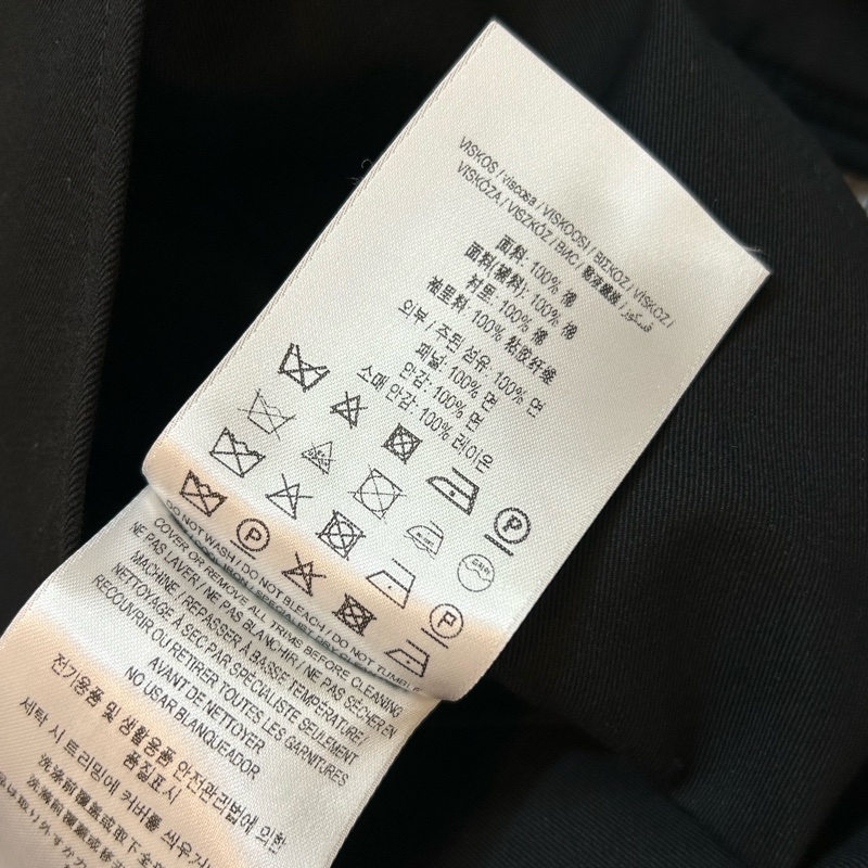 BURBERRY英國格紋翻領黑色風衣UK2-16