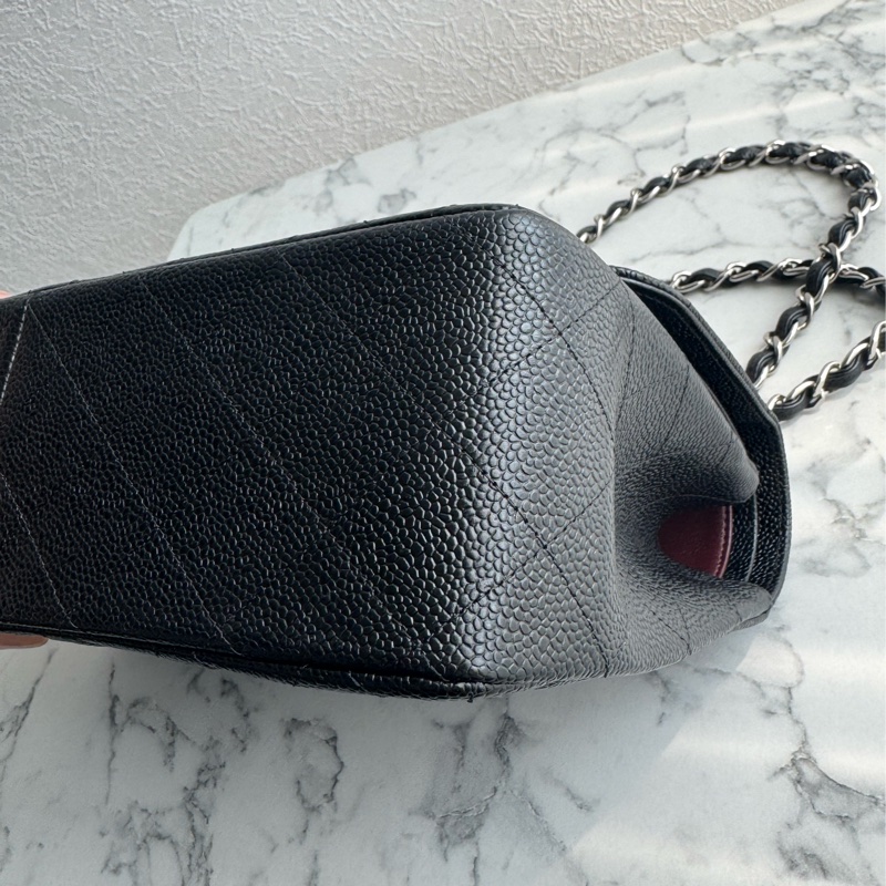 Chanel黑荔枝銀雙C jumbo-7